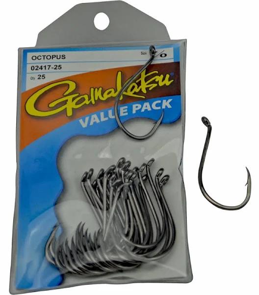 Gamakatsu Octopus Black 25 Pack Hooks 5/0