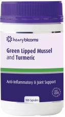 Henry Blooms Green Lipped Mussel and Turmeric with BioP 100 Capsules