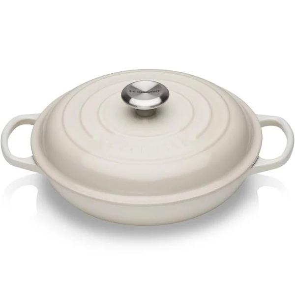 Le Creuset Signature Cast Iron Shallow Casserole 26cm - 2.2L Meringue