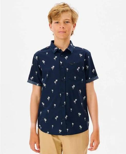 Rip Curl Paradise Palms Shirt Boys - Navy 8