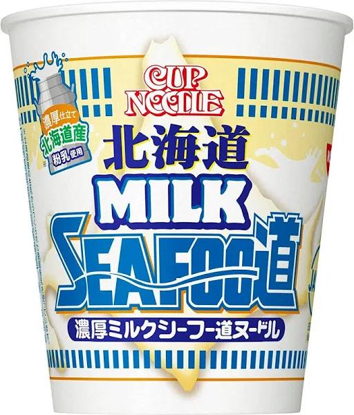 Nissin Japan Cup Noodle Hokkaido Rich Milk Seafood Instant Type 81g X