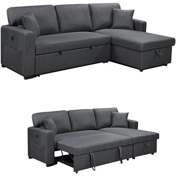 Foret 3 Seater Sofa Bed Modular Corner Pullout Lounge Couch