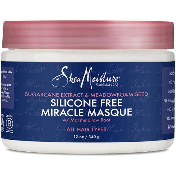 Shea Moisture Sugarcane Extract & Meadowfoam Seed Silicone Free Miracle Masque 340g