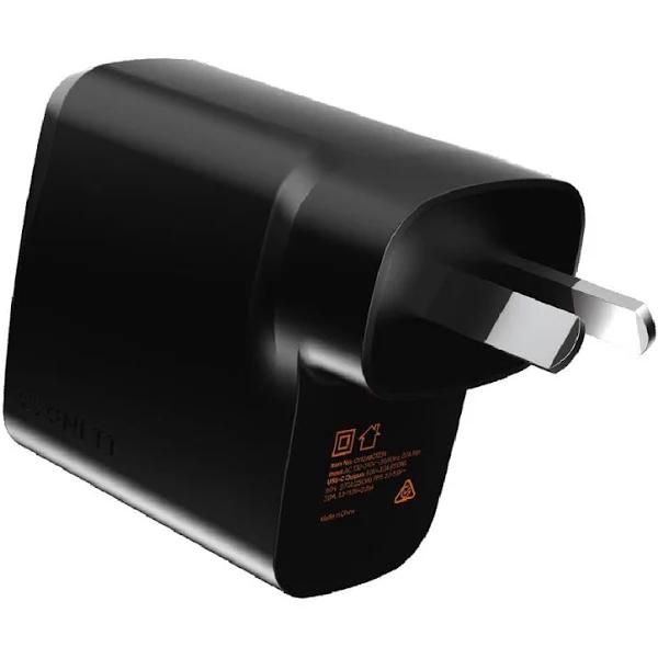 Cygnett CY4775PDWCH PowerPlus 35W Dual Port USB-C PD Fast Wall Charger Black 2xUSB-C(35W)