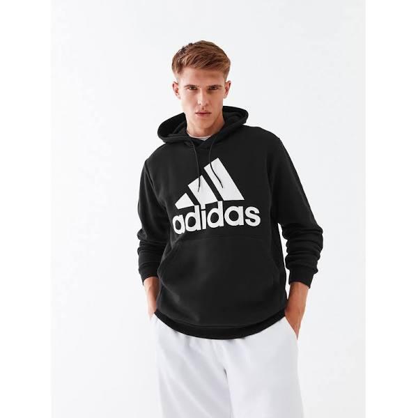 adidas-Essentials Fleece Big Logo Hoodie-Men-Black-S