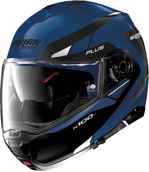 Nolan N100-5 Plus Milestone N-COM Helmet, Blue, Size M