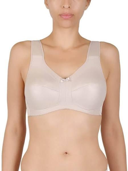 Plus Size Wide Strap Full Coverage Cotton Bra, Light Beige / 20C by Naturana