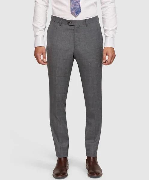 Oxford Auden Wool Stretch Suit Trousers in Grey 80