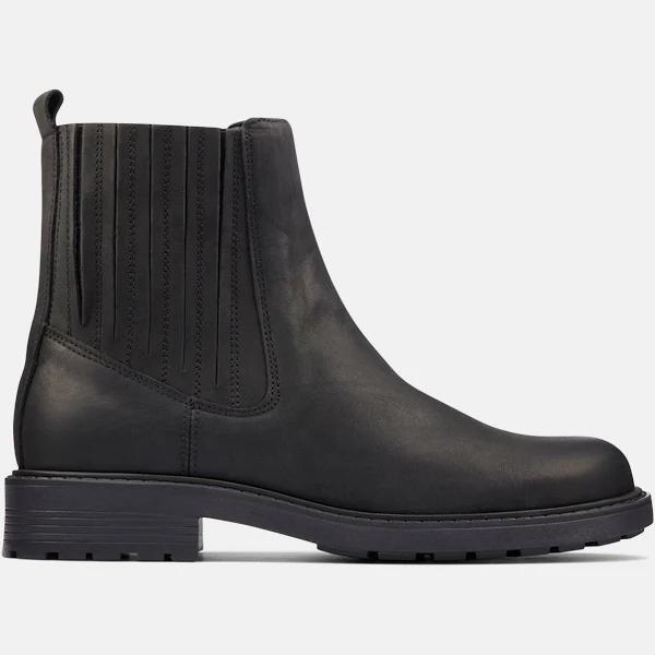 Clarks Orinoco2 | Mid Black Leather | Womens Chelsea Boots UK 4.5