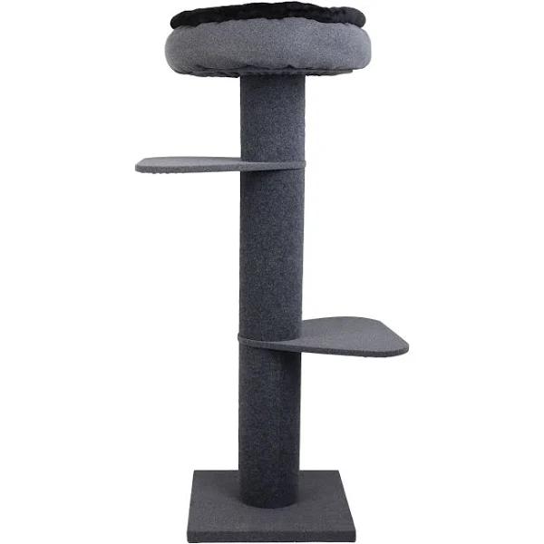 Charlie's Highest Cat Tree Tower with Snuggle Nest Dark Grey Black