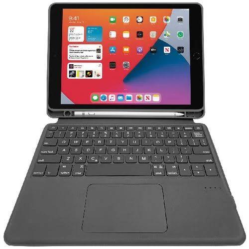 J.Burrows iPad 7/8/9 10.2" Folio Case with Keyboard/Touchpad