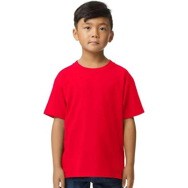 Gildan Childrens/Kids Midweight Soft Touch T-Shirt (Red) (M)