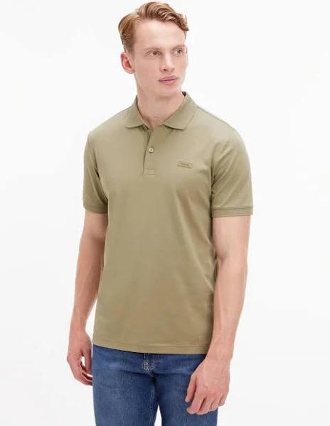 Calvin Klein Smooth Cotton Slim Polo in Green XL