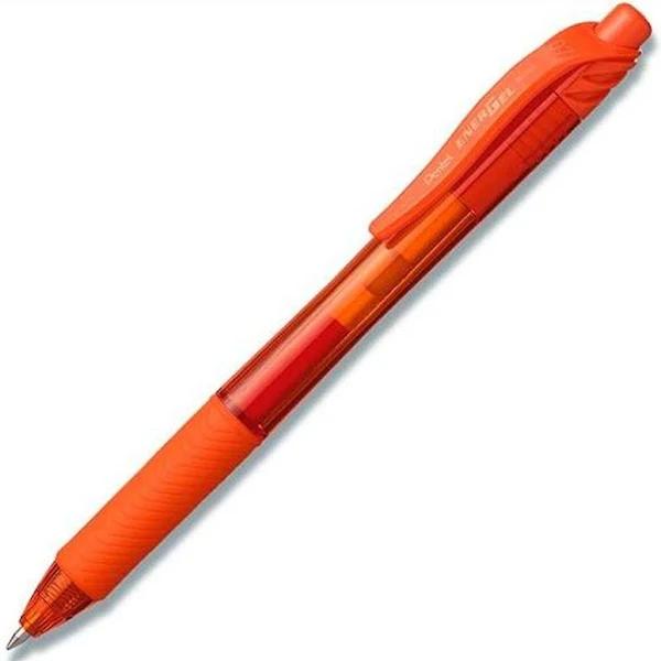 Pentel BL107 Energel-X Retractable Gel Ink Pen 0.7mm Orange