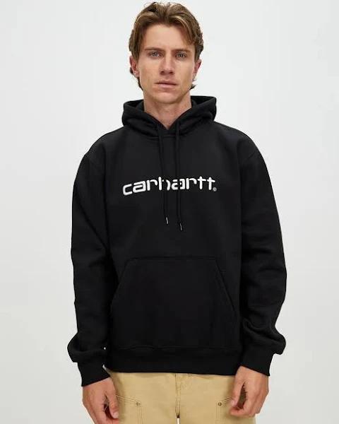 Carhartt WIP Hooded Carhartt Hoodie (Black / White)