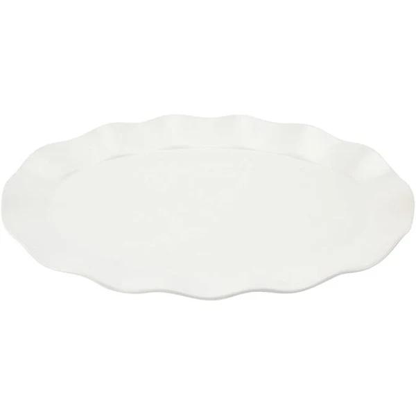 Kmart White Ruffle Platter