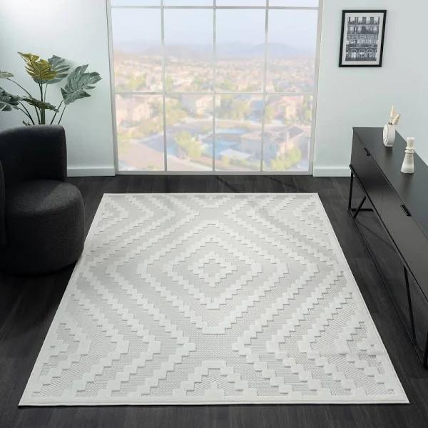 Calm Linen Ivory Runner Rug, 150x80cm