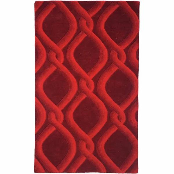 Rug Republic 160 x 230cm Cable Red Wool Rug