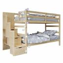 Luxo Furniture Galla Timber Bunk Bed with Storage Staircase