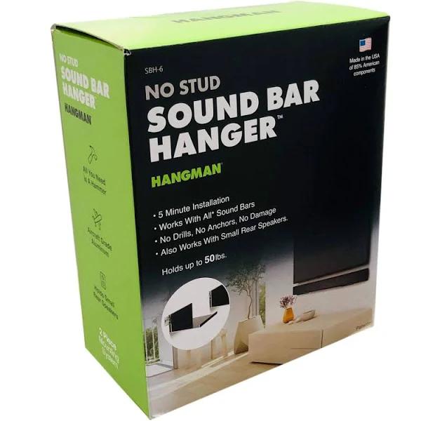 Soundbar Wall Mount Hangman No-Stud Sound Bar Hanger