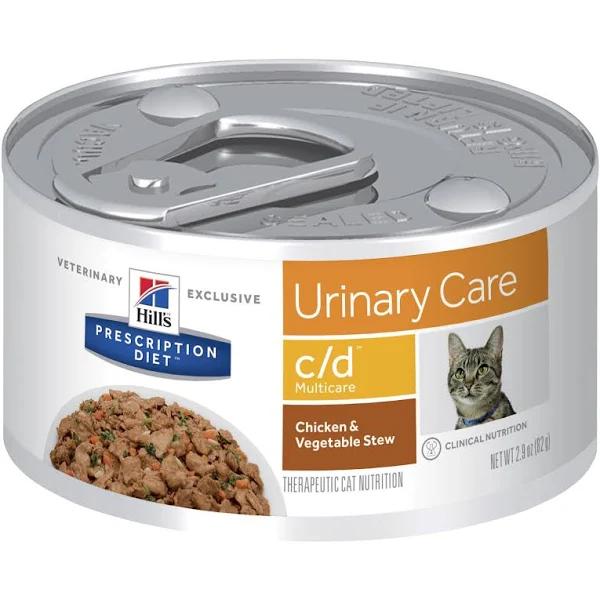 Hill's Prescription Diet C/D Multicare Urinary Care Chicken & Vegetable Stew Wet Cat Food 82g