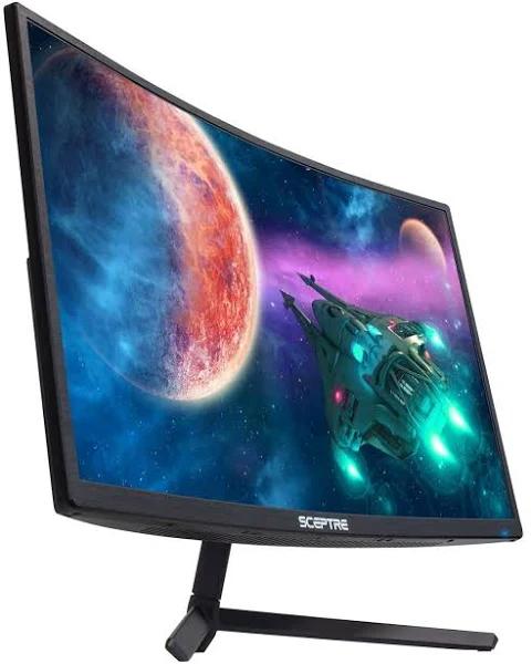 Sceptre 24-Inch Curved Gaming Monitor 1080P Up to 165Hz DisplayPort HDMI 99% sRGB, AMD FreeSync Build-in Speakers Machine Black (C248B-FWT168)