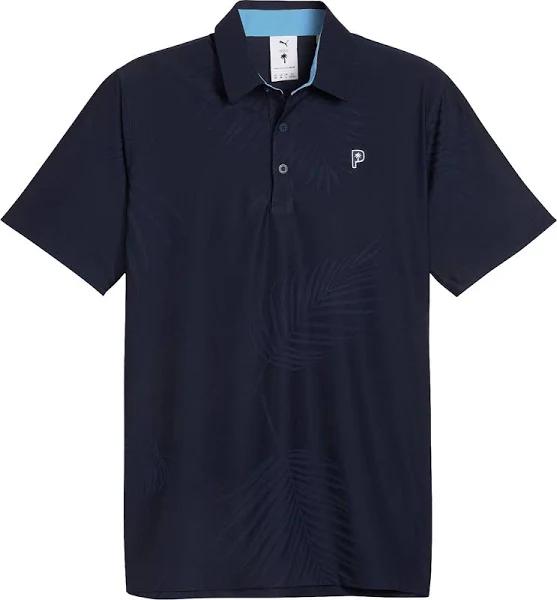 x Palm Tree Crew Men's Golf Polo Top in Deep Navy, Size Small, Polyester/Elastane by Puma