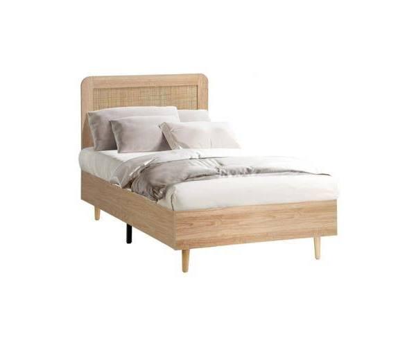 Oikiture Bed Frame Rattan Bedhead(King)