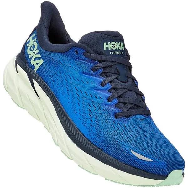 Hoka Men's Clifton 8 Running Shoes (Dazzling Blue/Outer Space) 8.5 US