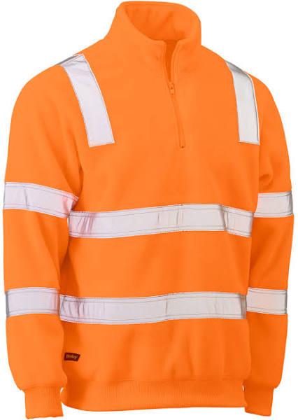 Bisley Taped Hi Vis Rail Polar Fleece Jumper (BK6816T) 3XL / Rail Orange