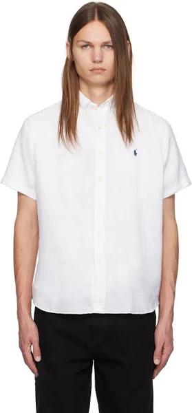 Polo Ralph Lauren White Classic Fit Linen Shirt