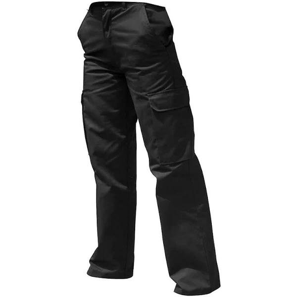 Warrior Womens/Ladies Cargo Workwear Trousers Black Workwear Trousers