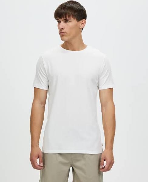 Staple Superior - Men's White Basic T-shirts - Organic Basic Slim Fit Tee - Size L at The Iconic