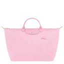 Longchamp Le Pliage S Green Canvas Travel Bag in Pink