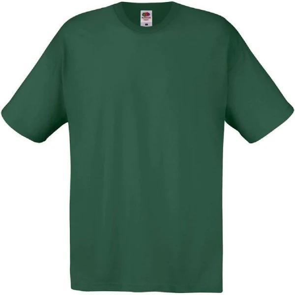 Fruit of The Loom Mens Screen Stars Original Full Cut Short Sleeve T-Shirt Bottle Green S