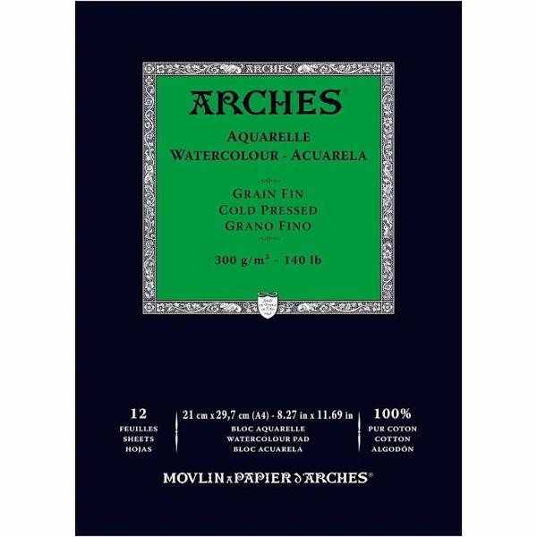 Arches Watercolour Pad Cold Pressed (Medium) 300gsm - A4