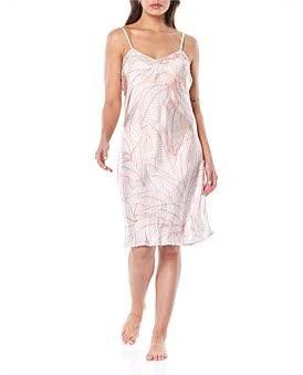 David Jones Gingerlilly Printed Chemise in White/Orange, Size Medium