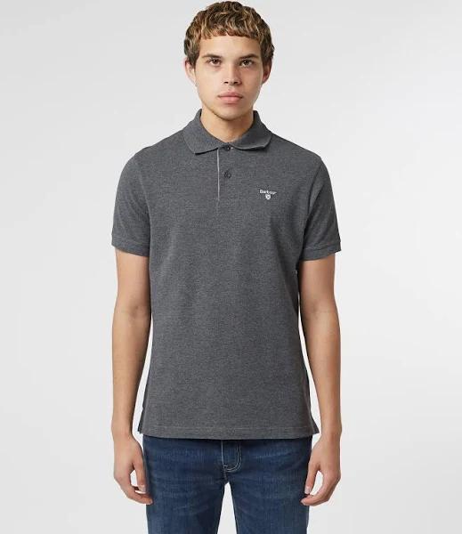 Barbour Tartan Iron Grey Pique Polo Shirt