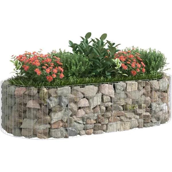 NNEVL Gabion Raised Bed Galvanised Iron 200x100x50 cm