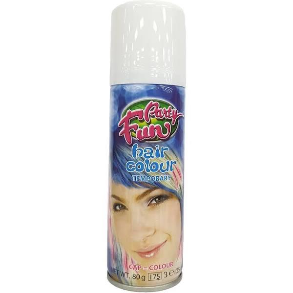 Party Fun Temporary Color Hair Spray White - 125ml