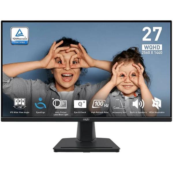 MSI Pro MP275Q WQHD 100Hz AdaptiveSync IPS 27in Monitor