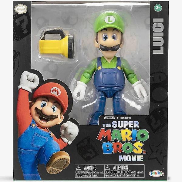 The Super Mario Bros. Movie Luigi with Flashlight Figure