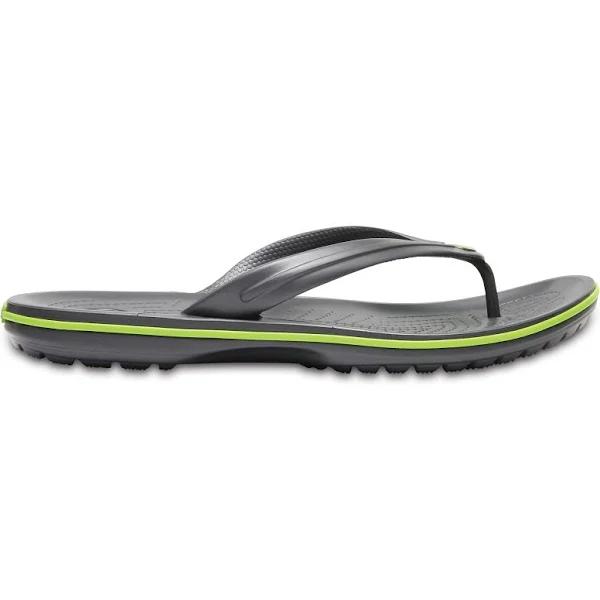 Crocs Crocband Flip; Graphite / Volt Green, W8/M6