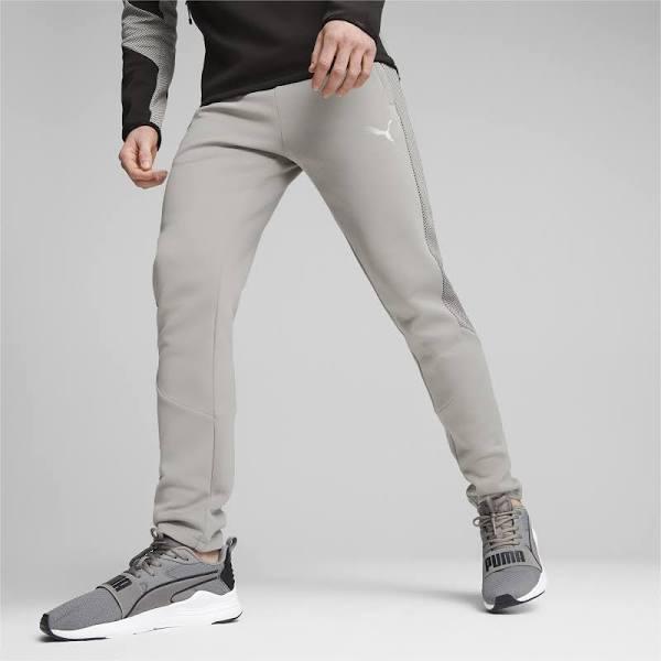 Evostripe Men's Sweatpants in Concrete Gray, Size Small, Cotton by Puma