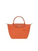 Longchamp Small Le Pliage Recycled Canvas Top Handle Bag Carrot