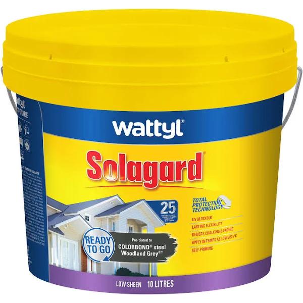 Wattyl Solagard 10L Pre-tinted Woodland Grey Low Sheen Exterior Paint