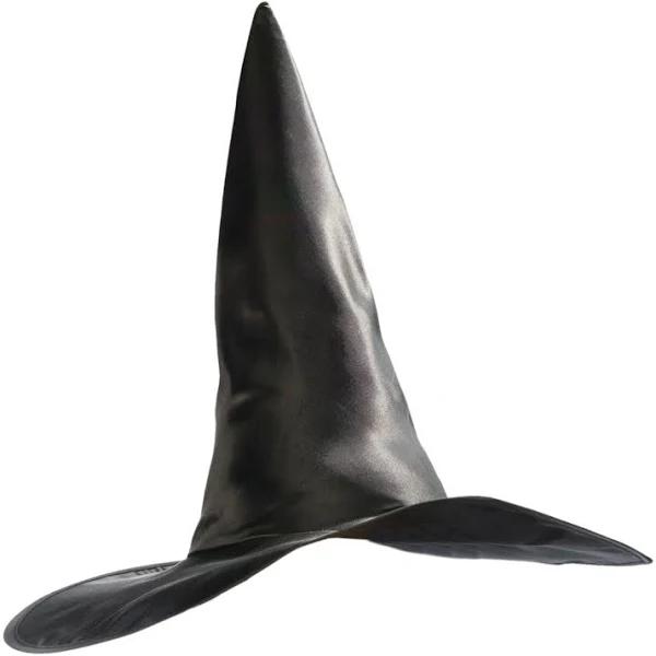 Black Satin Deluxe Witch Hat