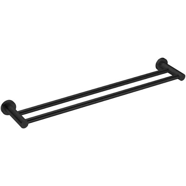 Nero | Mecca 600 mm Matte Black Double Towel Rail