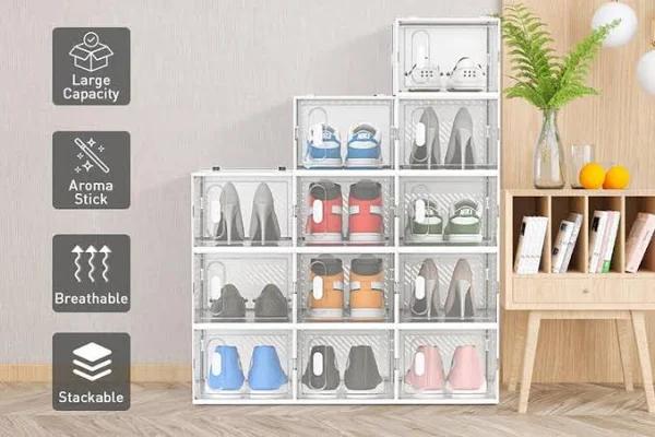 Aromatic Shoe Box Shoe Rack Storage 8/12/16PCS, 12pcs