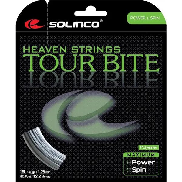 Solinco Tour Bite Tennis String Silver (18g Silver)